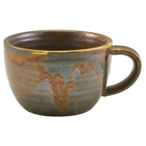 GenWare Terra Porcelain Rustic Copper Coffee Cup 28.5cl/10oz Case Size 6 - Cater-Connect Ltd