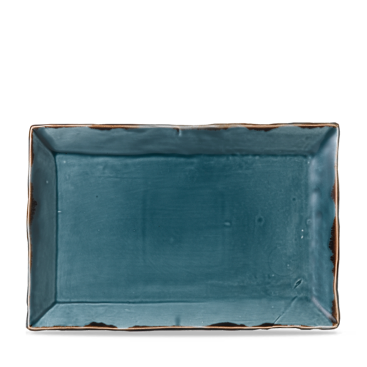 Dudson Harvest Blue Large Rectangular Tray 34.5cm x 23.3cm Case Size 6 - Cater-Connect Ltd