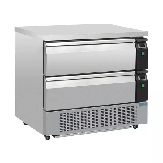 Polar DA996 U-Series Double Drawer Dual Temperature Counter Fridge Freezer 4 x 1/1GN