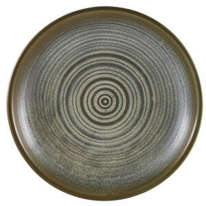 Genware Terra Porcelain Matt Grey Deep Coupe Plate 21cm Case Size 6 - Cater-Connect Ltd