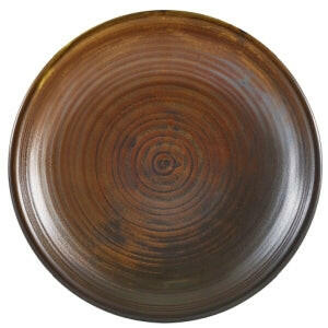 GenWare Terra Porcelain Rustic Copper Deep Coupe Plate 25cm Case Size 6 - Cater-Connect Ltd