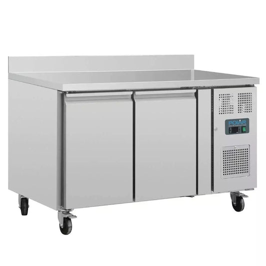 Polar DL914 U-Series Double Door Counter Fridge With Upstand 282Ltr - Cater-Connect Ltd