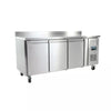 Polar DL915 U-Series Triple Door Counter Fridge With Upstand 417Ltr - Cater-Connect Ltd