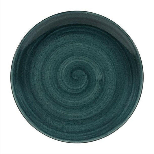 Churchill Stonecast Patina Rustic Teale Evolve Coupe Plate 10.25" Case Size 12 - Cater-Connect Ltd