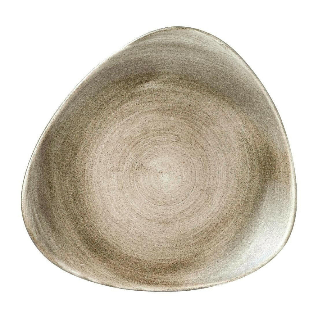 Churchill Stonecast Patina Antique Taupe Lotus Plate 10" Case Size 12 - Cater-Connect Ltd