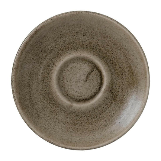 Churchill Stonecast Patina Antique Taupe Espresso Saucer 4.5" Case Size 12 - Cater-Connect Ltd
