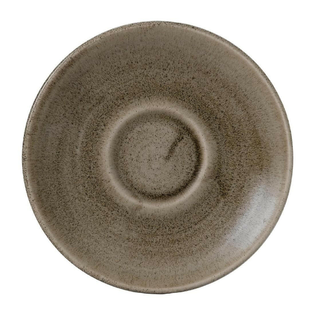Churchill Stonecast Patina Antique Taupe Espresso Saucer 4.5" Case Size 12 - Cater-Connect Ltd