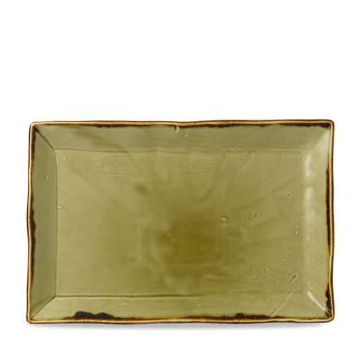 Dudson Harvest Green Rectangular Tray 34.5cm x 23.3cm Case Size 6 - Cater-Connect Ltd