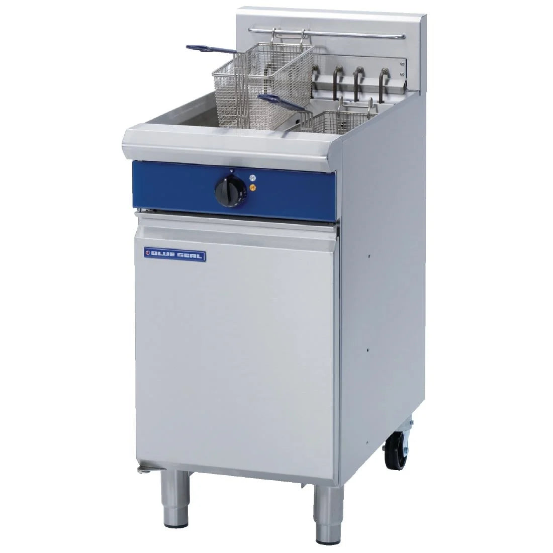 Blue Seal Evolution E43 Single Tank Twin Basket Electric Fryer 27 Litres