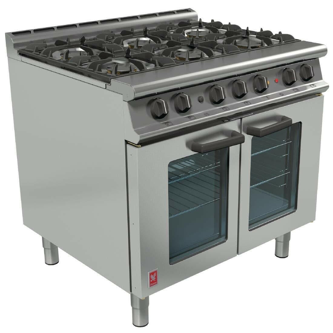 Falcon Dominator Plus 6 Gas Burner & Electric Oven Range G3101 OTC 31.8kW - Cater-Connect Ltd
