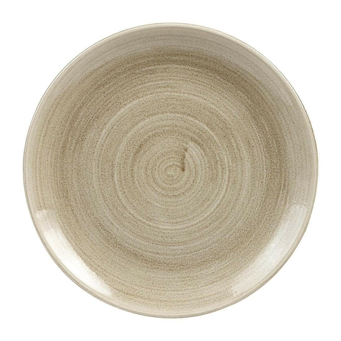Churchill Stonecast Patina Antique Taupe Evolve Coupe Plate 10.25" Case Size 12 - Cater-Connect Ltd
