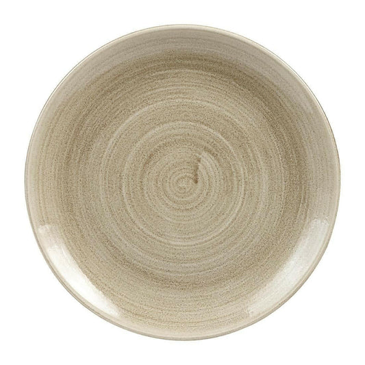 Churchill Stonecast Patina Antique Taupe Evolve Coupe Plate 11.25"Case Size 12 - Cater-Connect Ltd