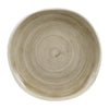 Churchill Stonecast Patina Antique Taupe Round Trace Plate 10 3/8" Case Size 12 - Cater-Connect Ltd