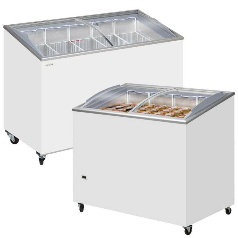 Tefcold IC100SCEB White Curved Lid Chest Freezer 100 Litres