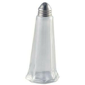 Glass Lighthouse Pepper Shaker Silver Top