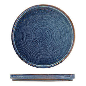 GenWare Terra Porcelain Aqua Blue Low Presentation Plate 18cm Case Size 6 - Cater-Connect Ltd