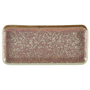 Genware Terra Porcelain Rose Narrow Rectangular Platter 27 x 12.5cm Case Size 6 - Cater-Connect Ltd