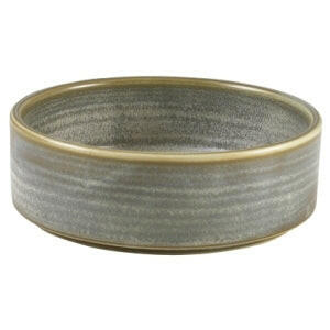 Genware Terra Porcelain Matt Grey Presentation Bowl 13cm Case Size 6 - Cater-Connect Ltd