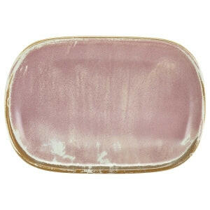 Genware Terra Porcelain Rose Rectangular Plate 24cm x 16.5cm Case Size 12 - Cater-Connect Ltd