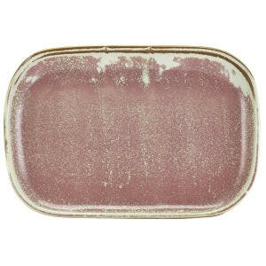 Genware Terra Porcelain Rose Rectangular Plate 29cm x 19.5cm Case Size 6 - Cater-Connect Ltd
