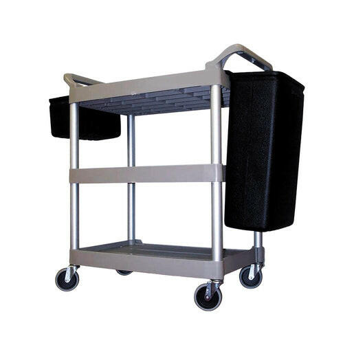 Rubbermaid Utility Trolley 3 Tier Platinum Frame - Cater-Connect