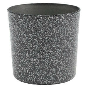 GenWare Stainless Steel Serving Cup 8.5 x 8.5cm Hammered Silver Case Size 12 - Cater-Connect Ltd