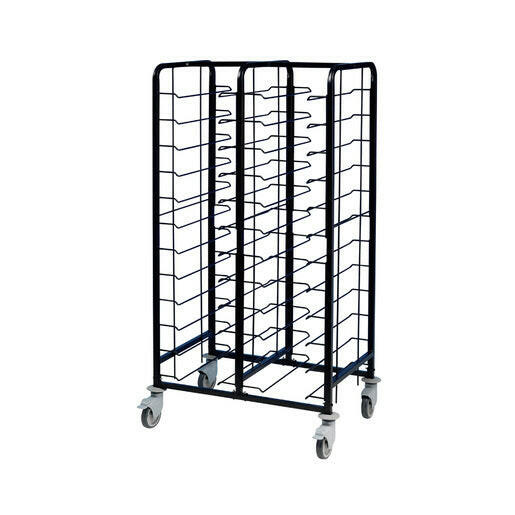 Tray Clearing Trolley 2 x 12 Tray - Black Frame - Cater-Connect