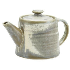 Genware Terra Porcelain Matt Grey Teapot 50cl/17.6oz